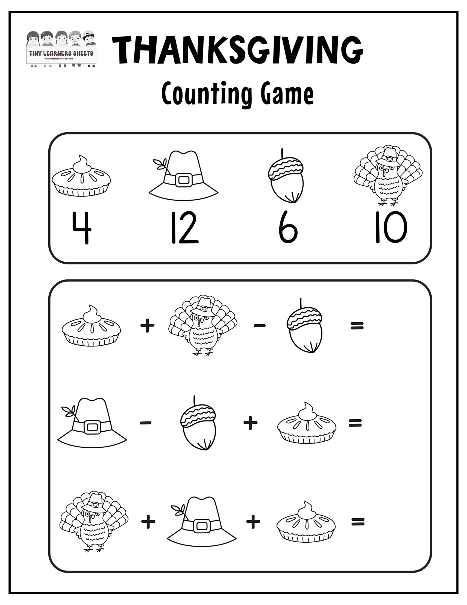 Thanksgiving Counting Game